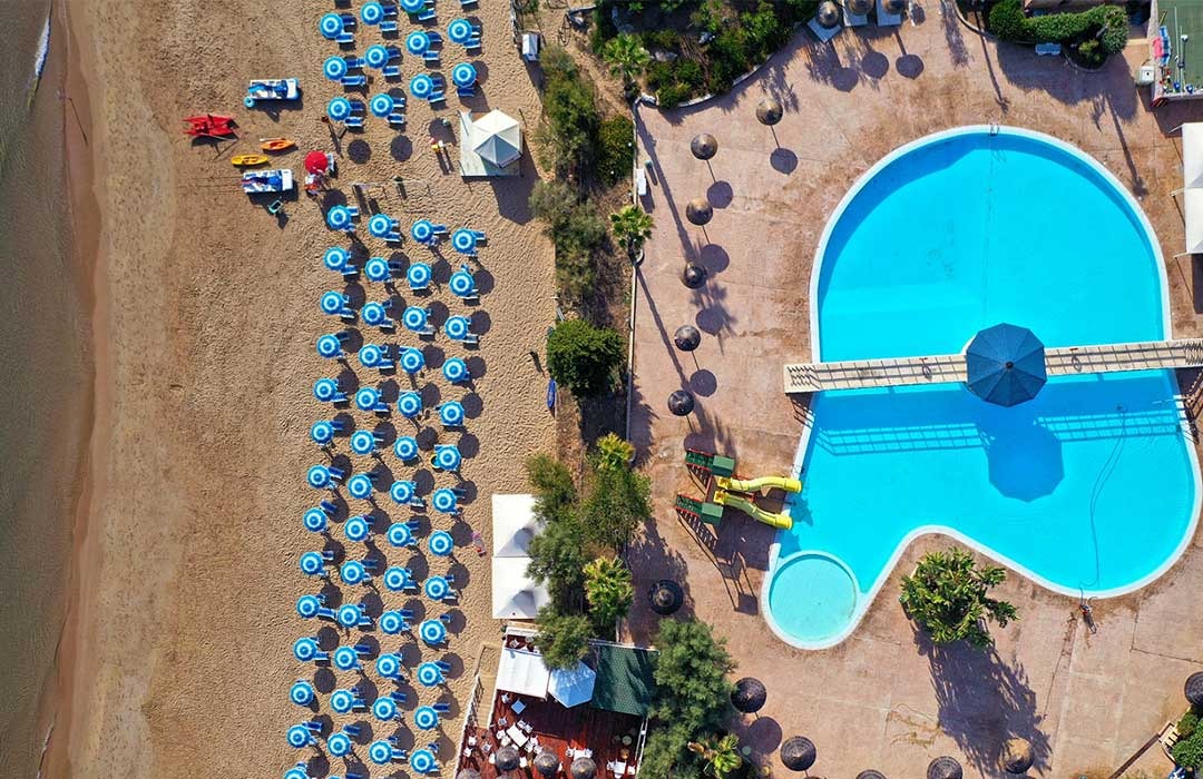 Camping Manacore, beach and swimming pool
